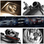 Set of 2 Clear Lens Front Bumper Fog Lights for Toyota Corolla E170 (2014–2016)