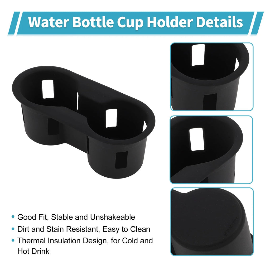 Center Console Cup Holder Organizer for Ford Bronco (2021–2025) Silicone Black