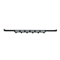 Replacement Black Textured Plastic Front Lower Valance Panel w/Accent Color