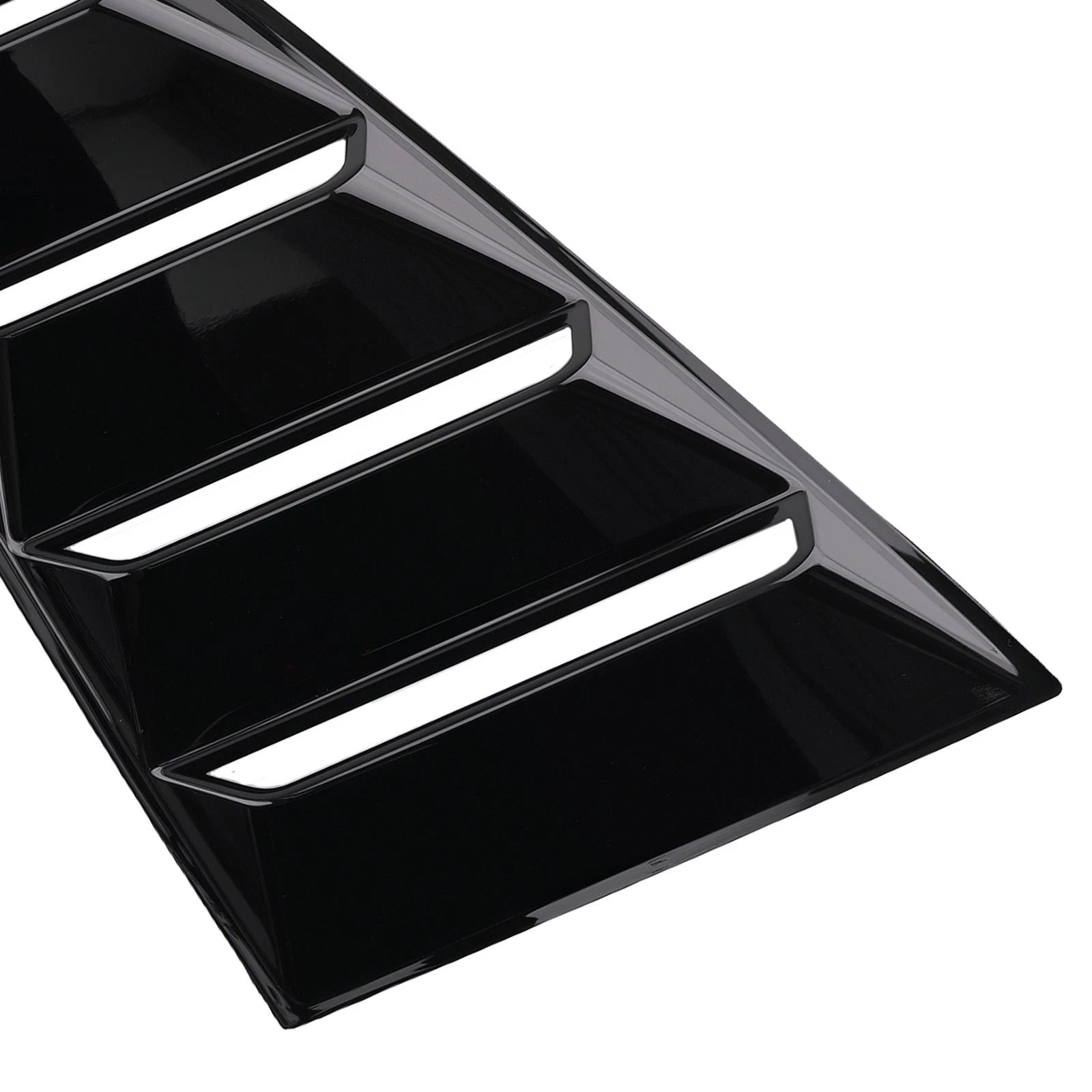 ABS Black Side Window Louvers for Ford Mustang 2-DR Coupe (2015–2020)