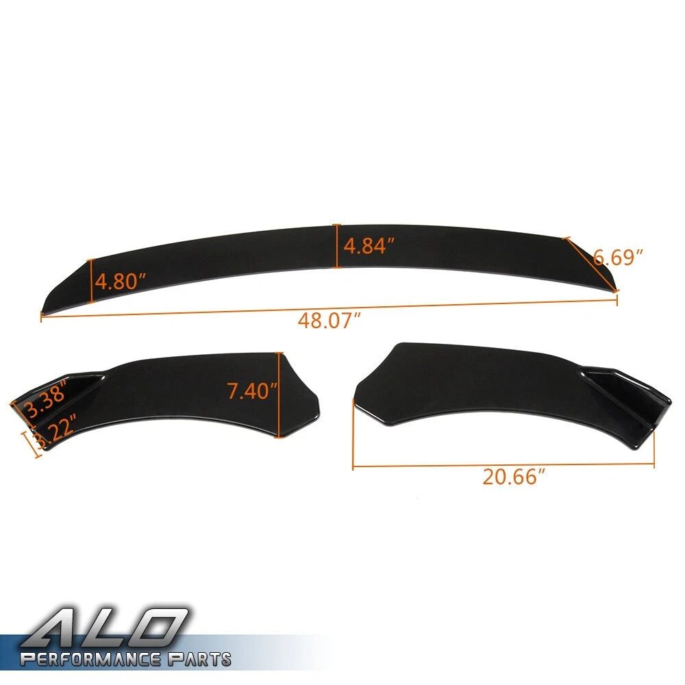 Front Bumper Lip Chin Spoiler Splitter for Honda BMW Audi