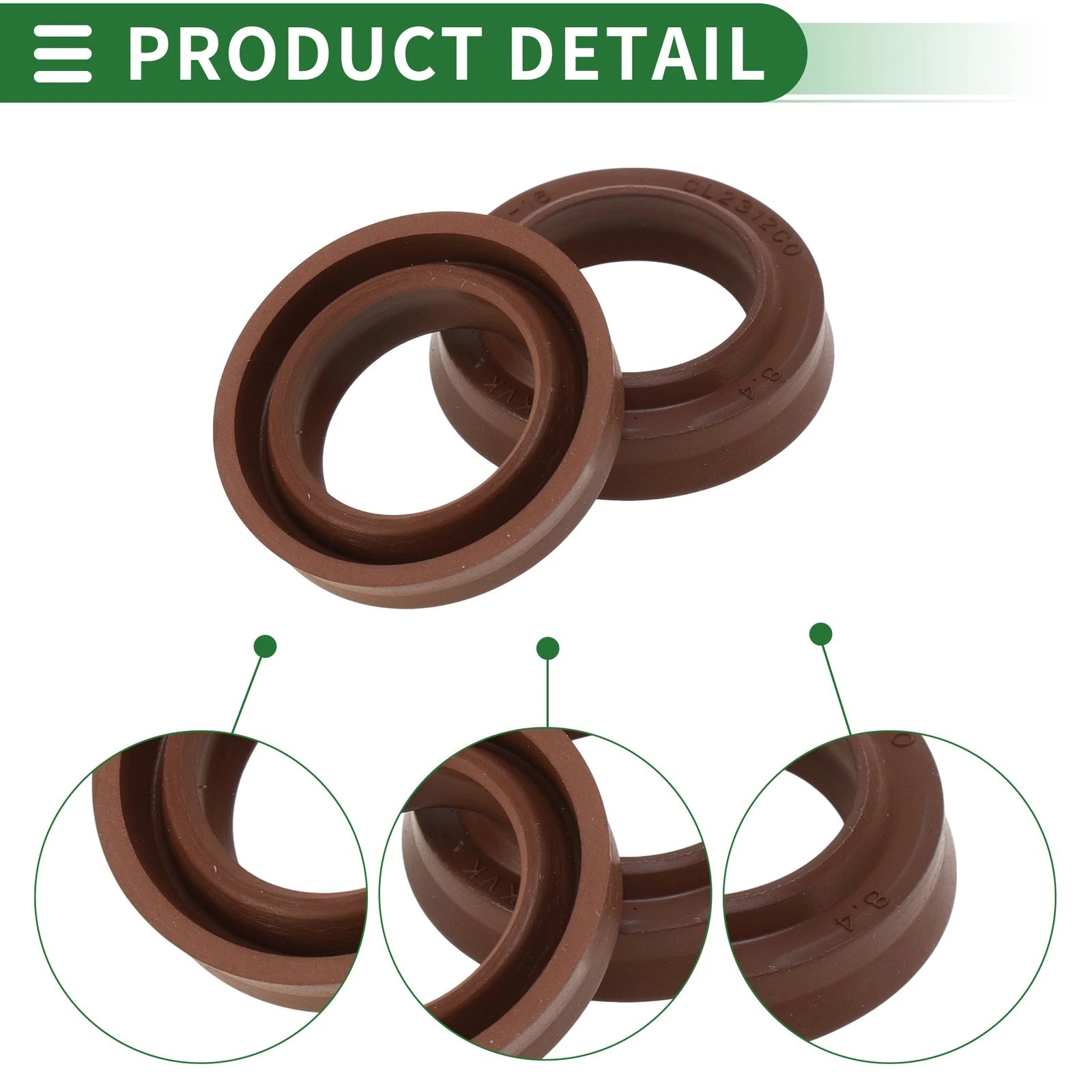 Set of 5 Oil Seal Rotary Shaft Seal FKM Rubber 16x24x4.5mm