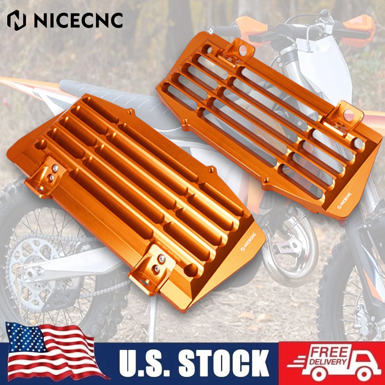 NICECNC Radiator Guards for KTM 300 XCW XC-W TPI 500 EXC-F (2017–2023)