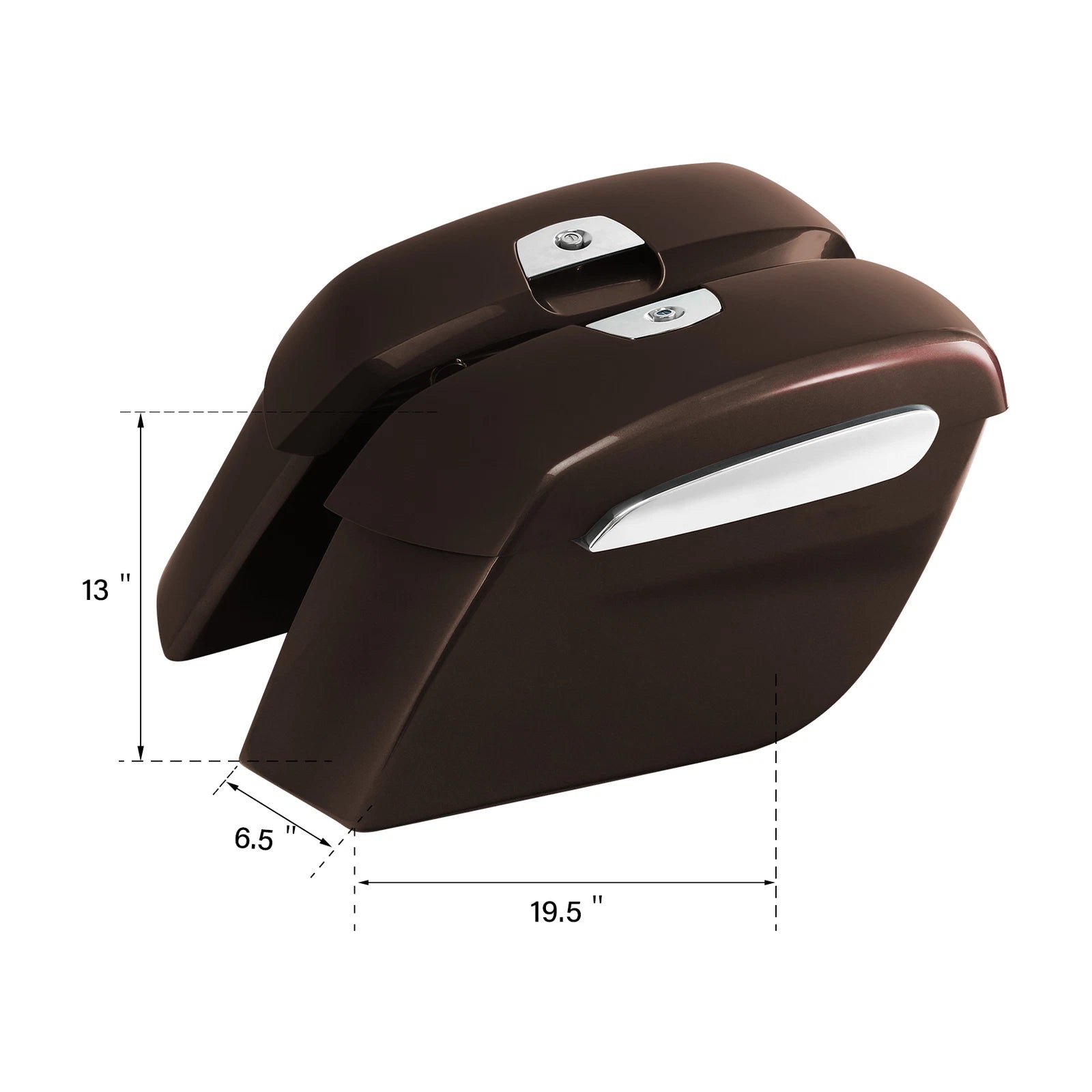 Hard Saddlebags for Indian Chieftain Limited Dark Horse (2019–2025) Dark Walnut