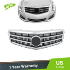 Matte Chrome Front Upper Bumper Grille for Cadillac ATS (2013–2014)