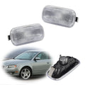 Set of 2 Crystal Clear Side Marker Reflector Lights for Audi A6 S6 A4