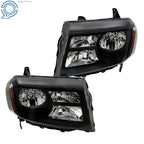 Pair of Halogen Headlamps for Honda Pilot (2012-2015) Black Housing