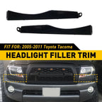 2X Front Bumper Headlight Filler Trim Panel Set for Toyota Tacoma (2005–2011) EOH