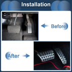 3 Pcs Automatic Foot Accelerator Pedal Covers for Ford Edge (2023) Black