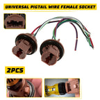 Universal Pigtail Wire Female Socket 7443 Harness for Front Signal Connector