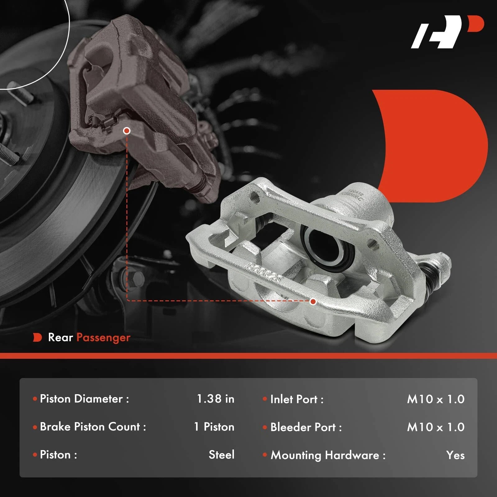Rear Right Brake Caliper with Bracket for Chevy Epica, Suzuki Verona (2004–2006)