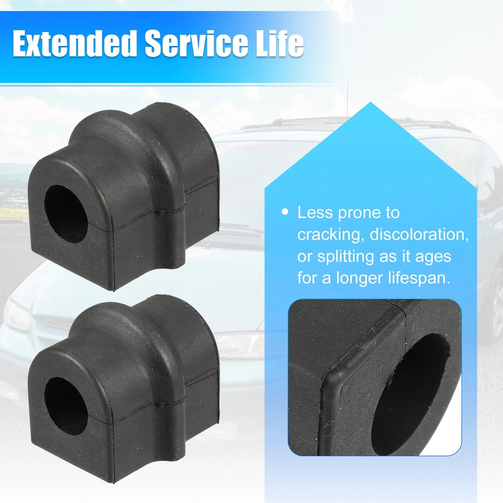 2 Pcs Suspension Stabilizer Bar Bushings No. 96535092 for Chevrolet Aveo (2004–2011)