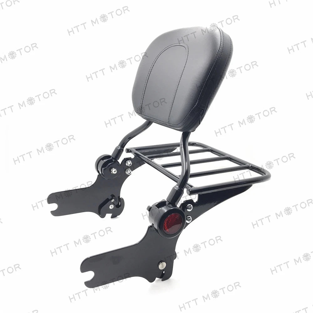 Adjustable Backrest Sissy Bar w/ Luggage Rack for Harley Touring (1997–2008)