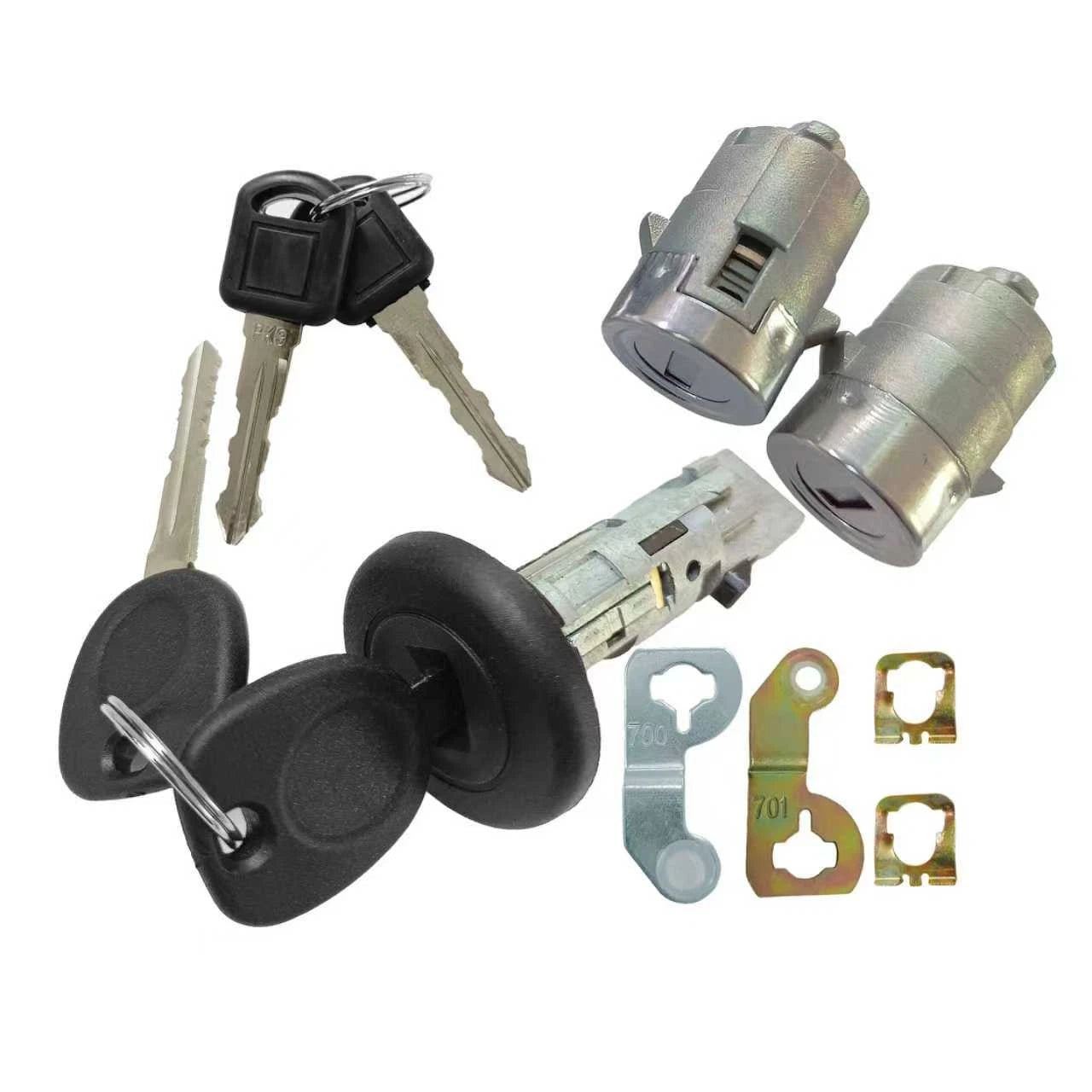 Ignition Lock Cylinder & Keys for Chevrolet GMC Silverado Tahoe (W/Clips)