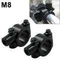 25MM M8 Black Motorcycle Handlebar Mirror Mount Holder Clamp
