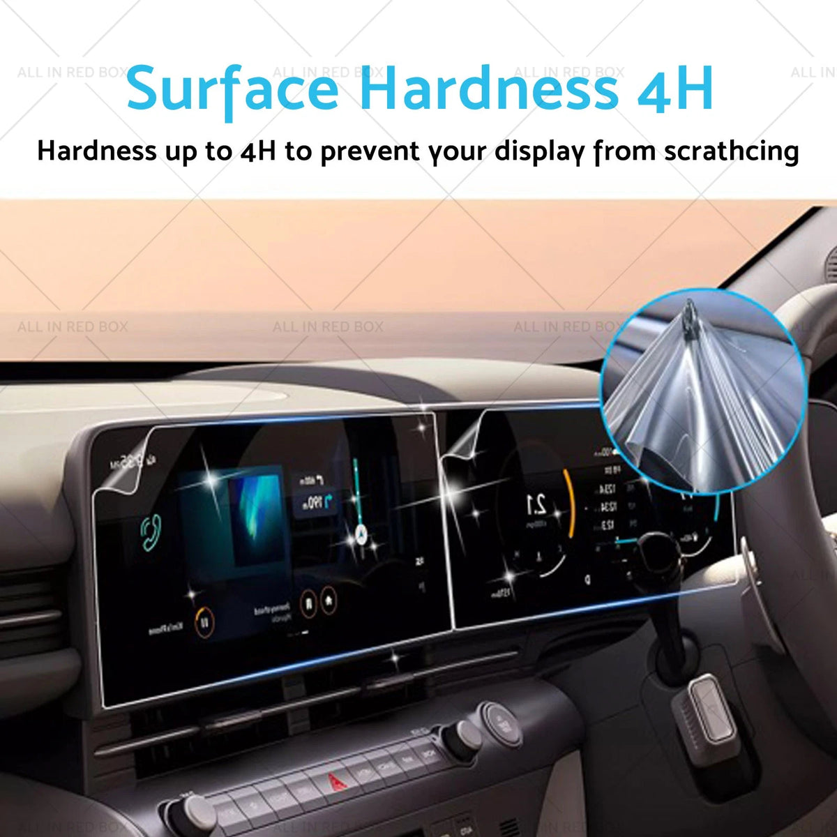 2X 12.3" PET Display Cover for Hyundai Kona (2024–2025)
