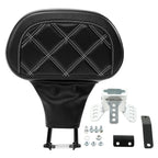 Black Rider Driver Backrest Pad for Harley Road Electra Street Glide (1988–2023)