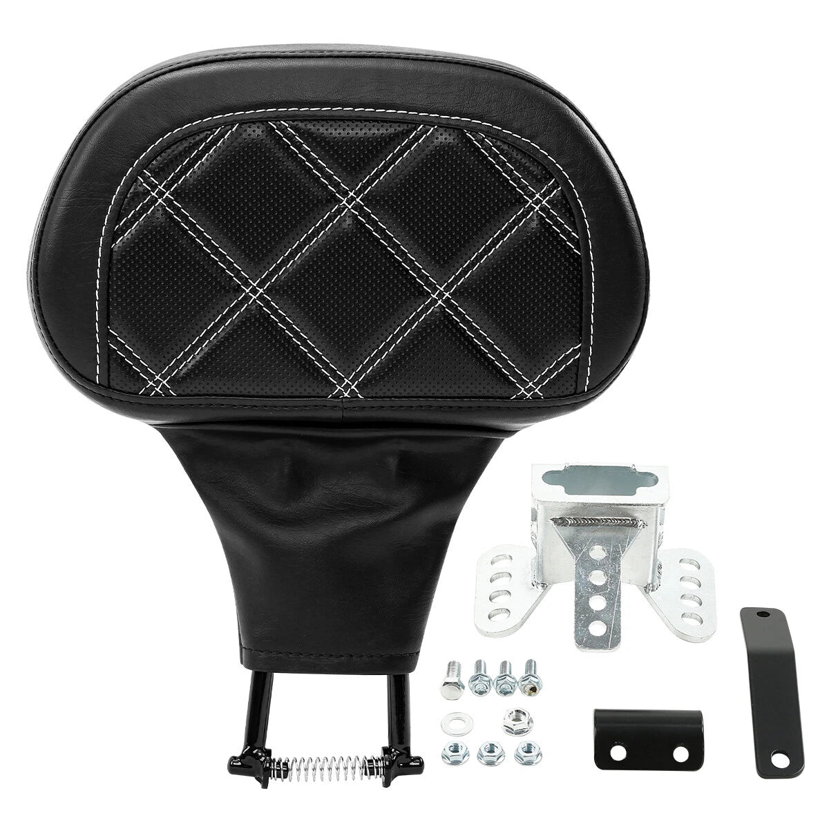 Black Rider Driver Backrest Pad for Harley Road Electra Street Glide (1988–2023)