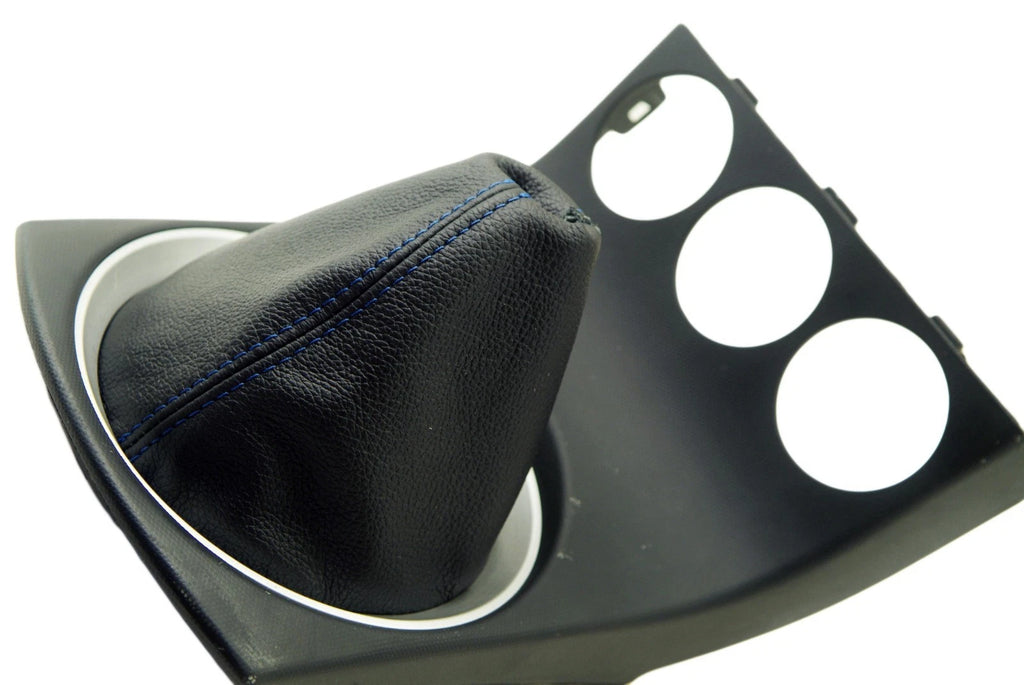 Shift Boot Cover for Nissan 350Z (2003–2008) Blue Stitch PVC Leather