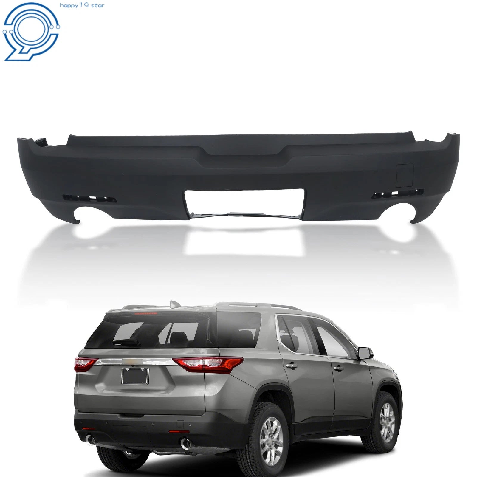 Primed Rear Bumper Cover for Chevy Traverse (2018–2021)
