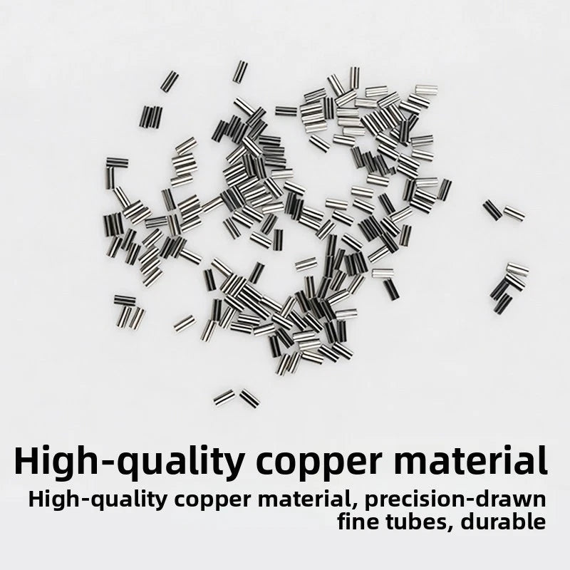 Fishing Line Clip Double Tube Stainless Steel (50pcs)