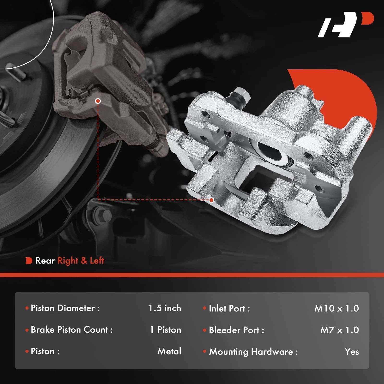Rear Brake Calipers and Bracket for Toyota Camry and Lexus (2002–2006)