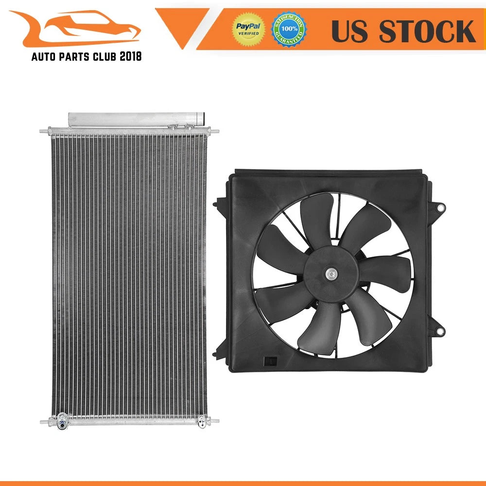 AC Condenser and Cooling Fan Assembly for Honda Accord (2013–2017)