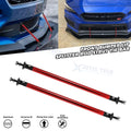 Sporty Red Aluminum Front Bumper Lip Strut Rod Tie Bar Stabilizer (Universal)