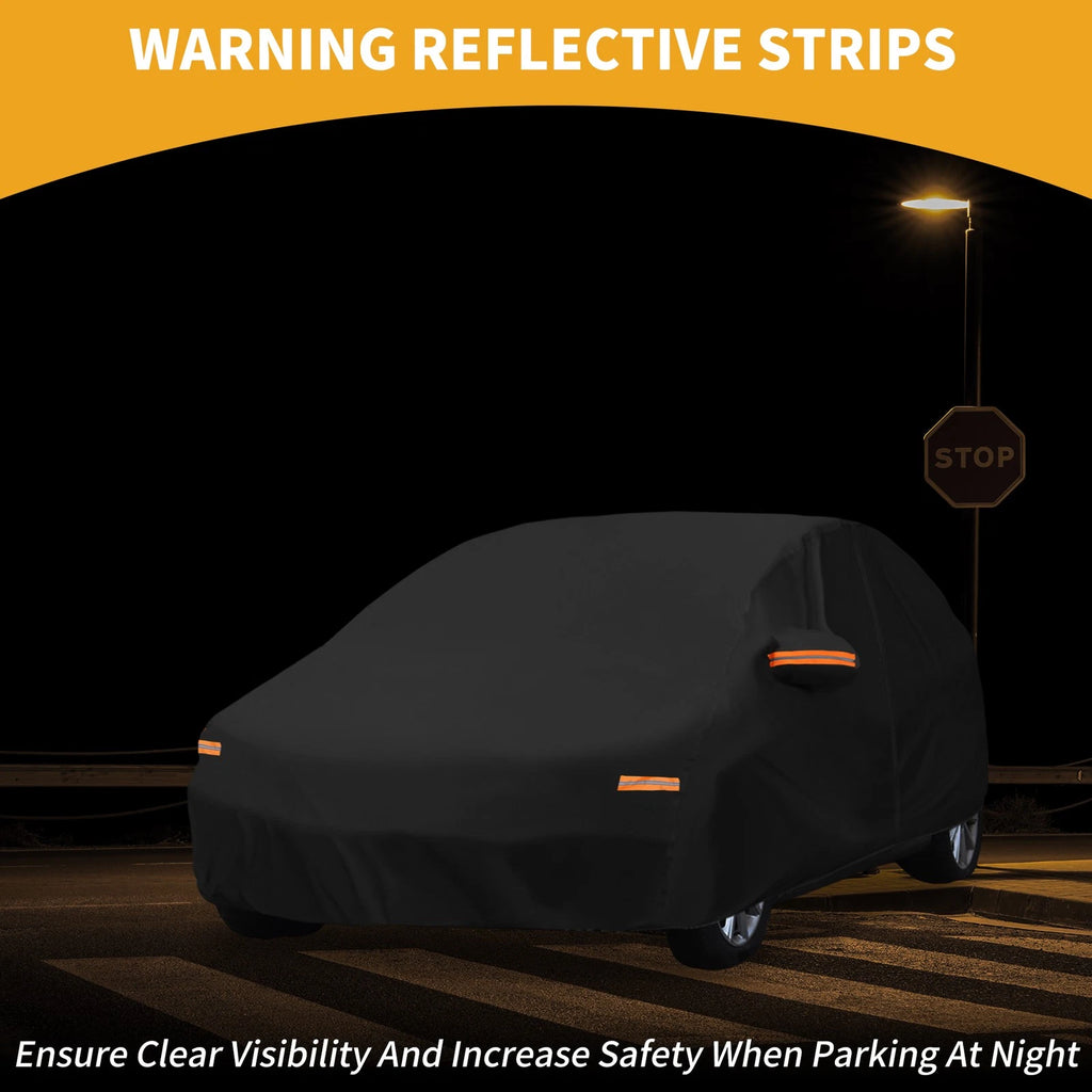 Waterproof Car Cover for Kia Rio Sedan (190T-PU, Black)