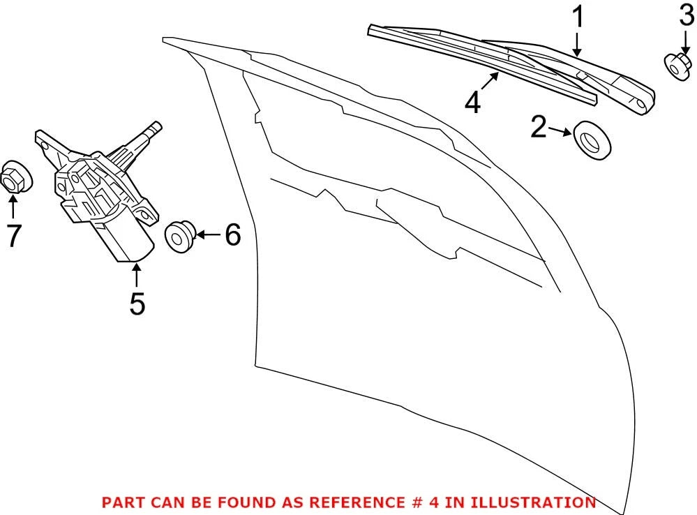 OEM Rear Window Wiper Blade for Chrysler Town & Country (2011–2016)