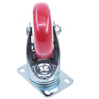Set of 4 Locking Caster Wheels with Brake 4 Inch Swivel Plate