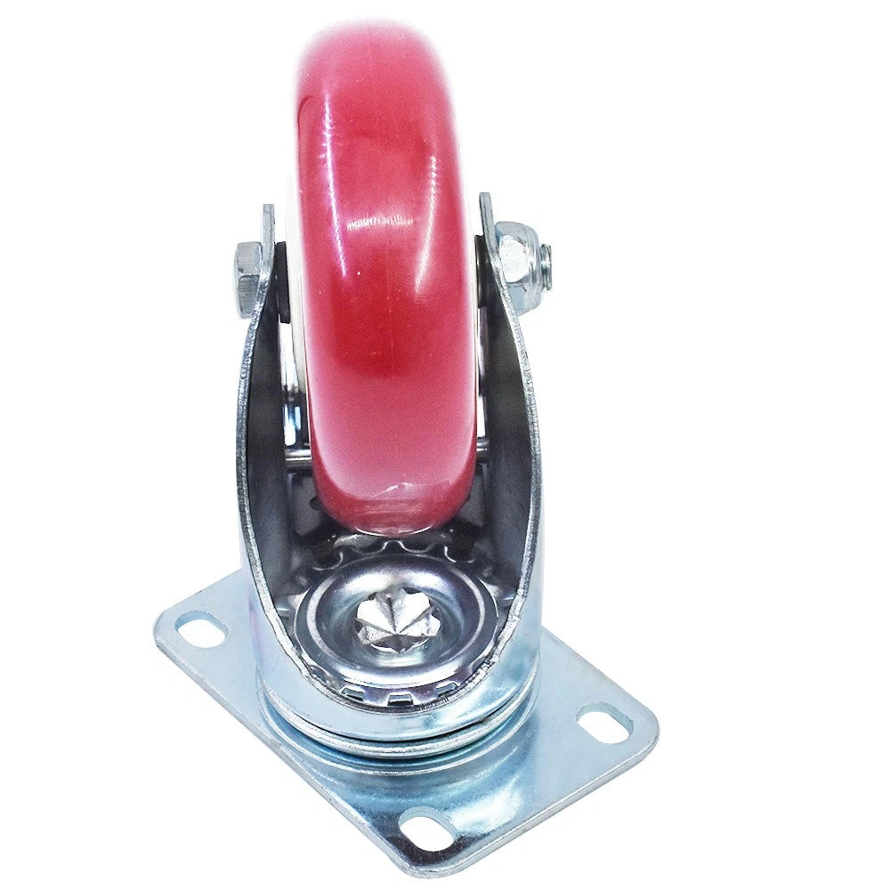 Set of 4 Locking Caster Wheels with Brake 4 Inch Swivel Plate