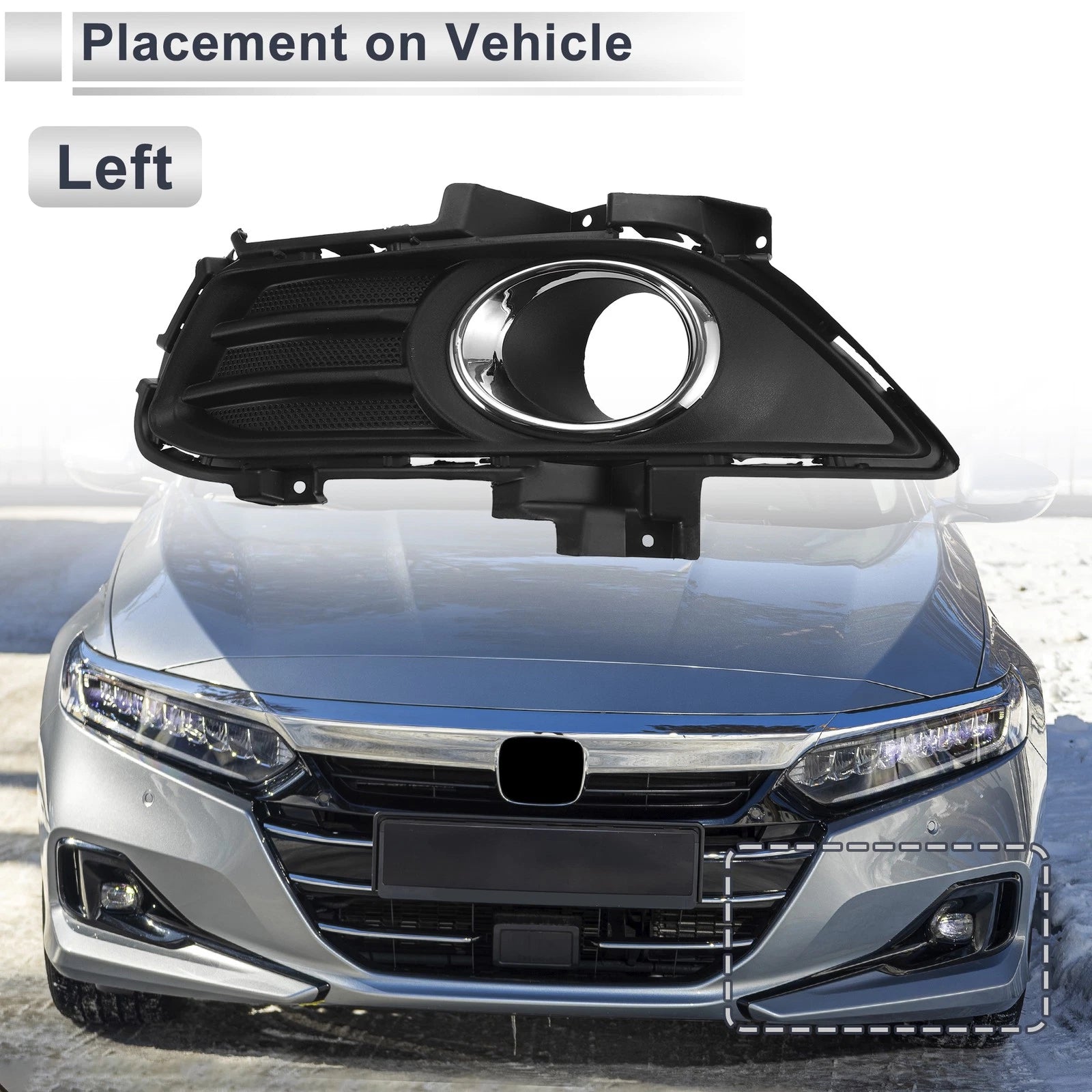 1 Pc Fog Light Grill for Ford Fusion (2013–2016) No.DS7319953SCW
