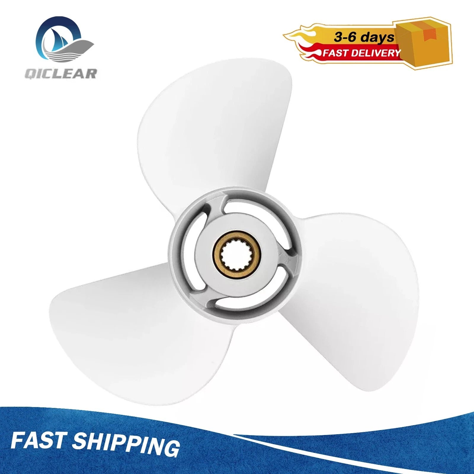 14 x 11-K Outboard Boat Propeller for Yamaha 60-125HP (1990–2023) 15 Tooth