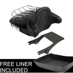 Chopped Trunk Backrest Pad Mount Rack for Harley Electra Glide (1997–2008)