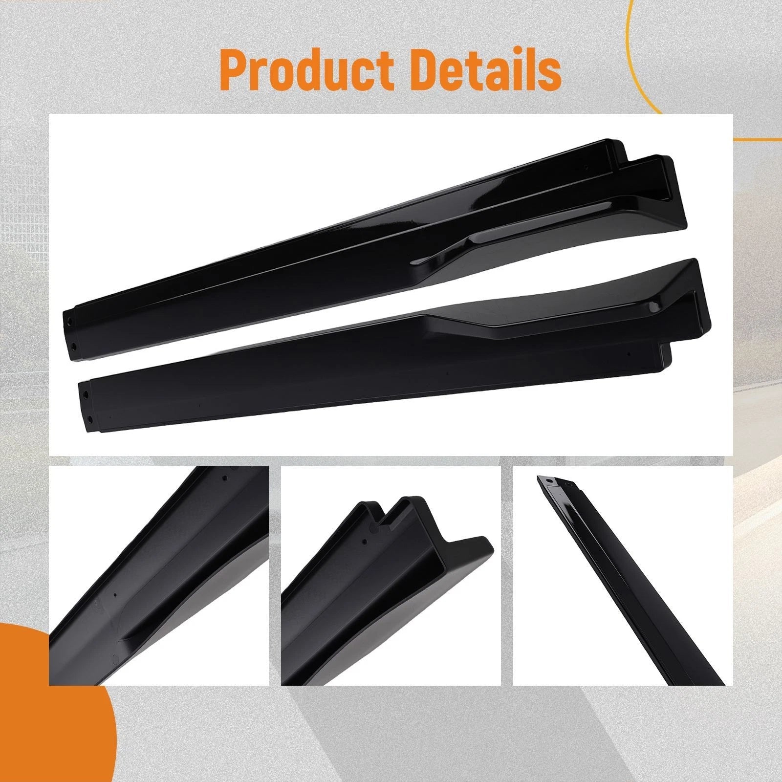 2X Body Extension Side Panel Kit for Toyota Camry (2018–2024) Gloss Black ABS