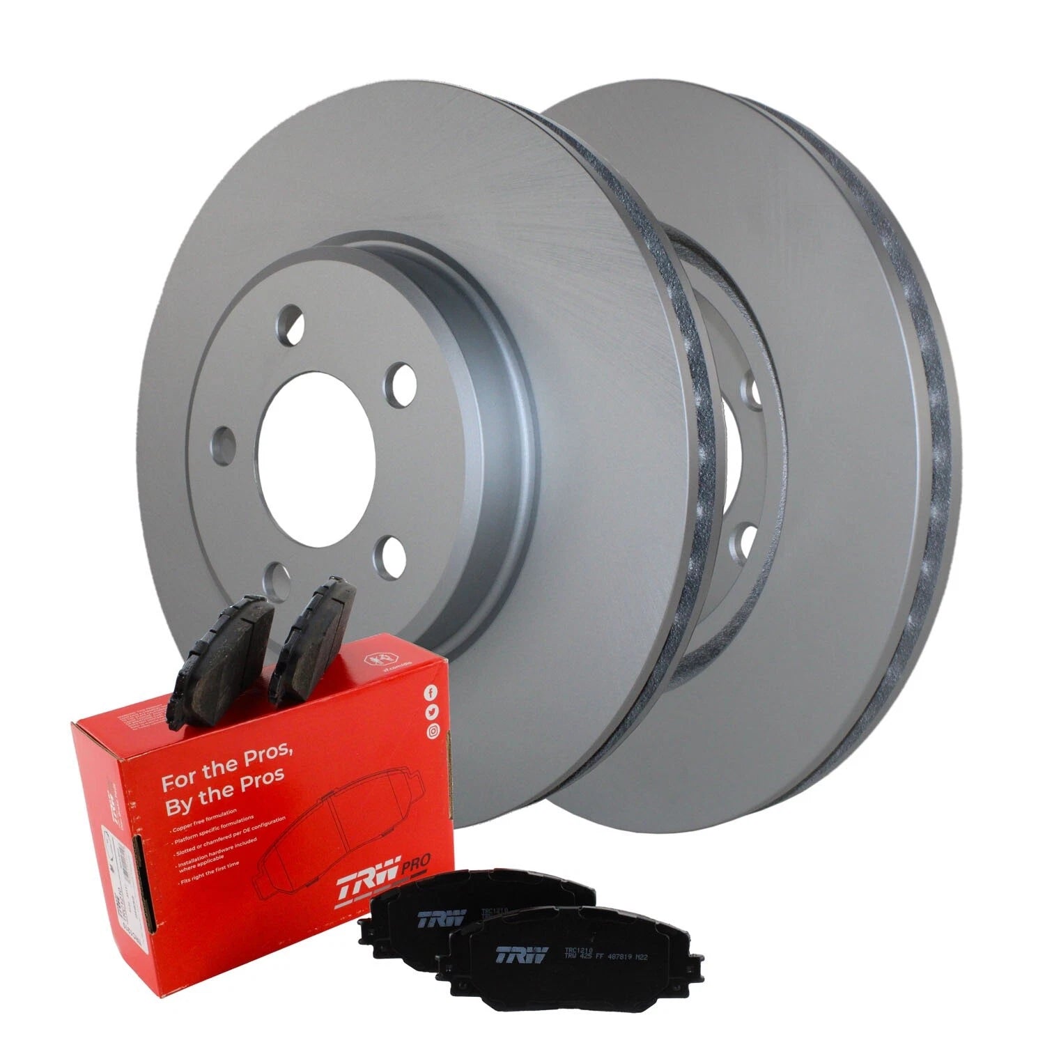 Front HD Brake Kit 320mm Disc Rotors TRW Ceramic Pads for Dodge Challenger (2008–2023)