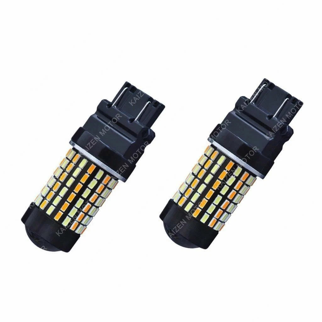Dual Color Switchback LED Bulbs for Parking Turn Signal Lights (3157)