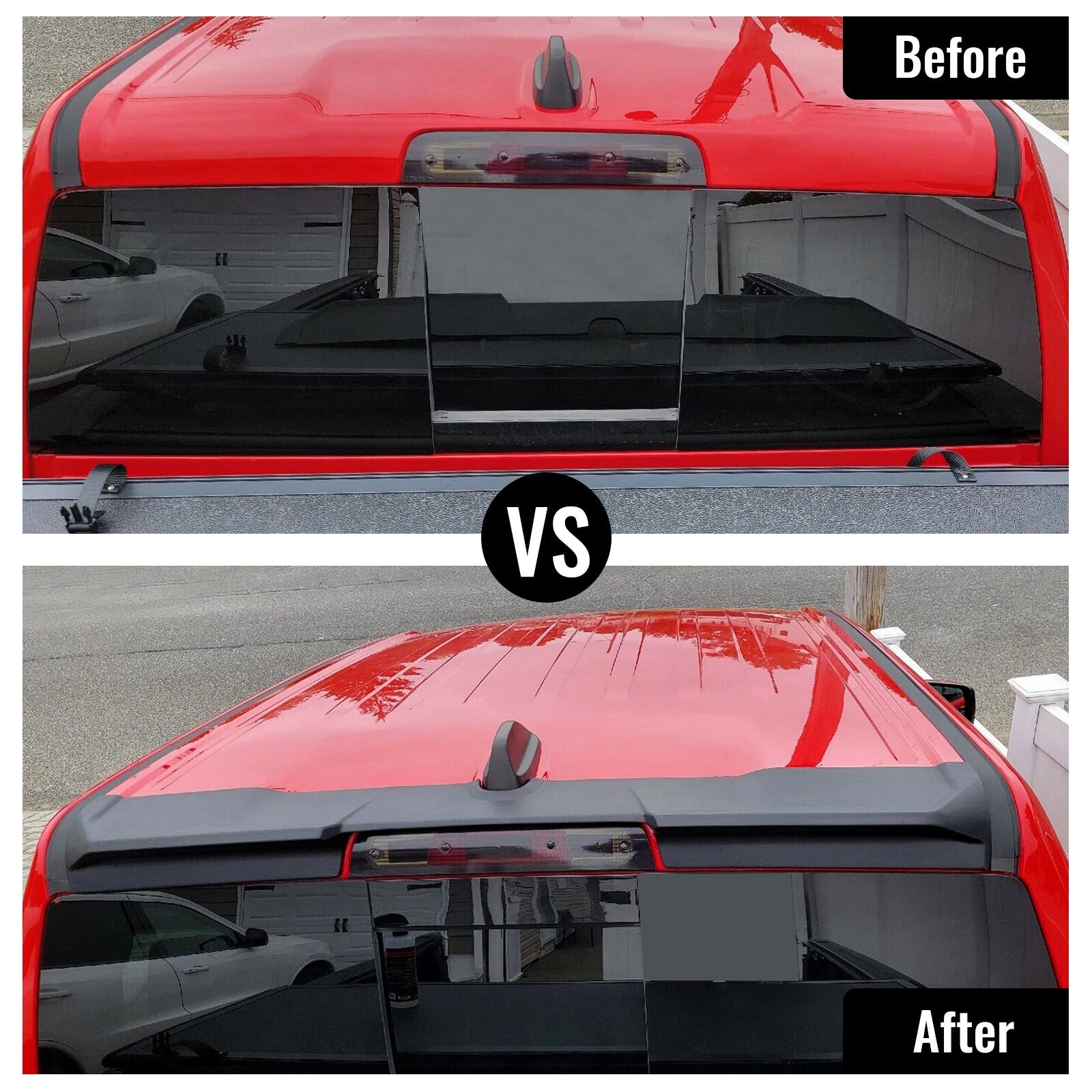 Trunk Roof Spoiler for Dodge Ram 1500 Crew Cab (2019–2024) Matte Black
