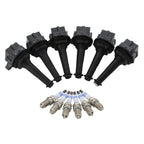 Set of 6 Ignition Coils & Platinum+4 Spark Plugs for BMW E46 E39, Toyota Camry, Jaguar XJ6