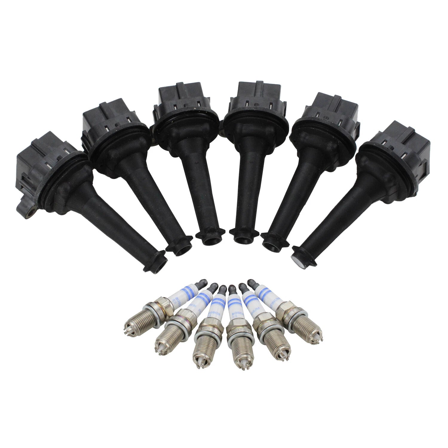 Set of 6 Ignition Coils & Platinum+4 Spark Plugs for BMW E46 E39, Toyota Camry, Jaguar XJ6