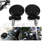 Set of 2 Black Round Handlebar End Mirrors for Honda Grom125 (2014–2020)