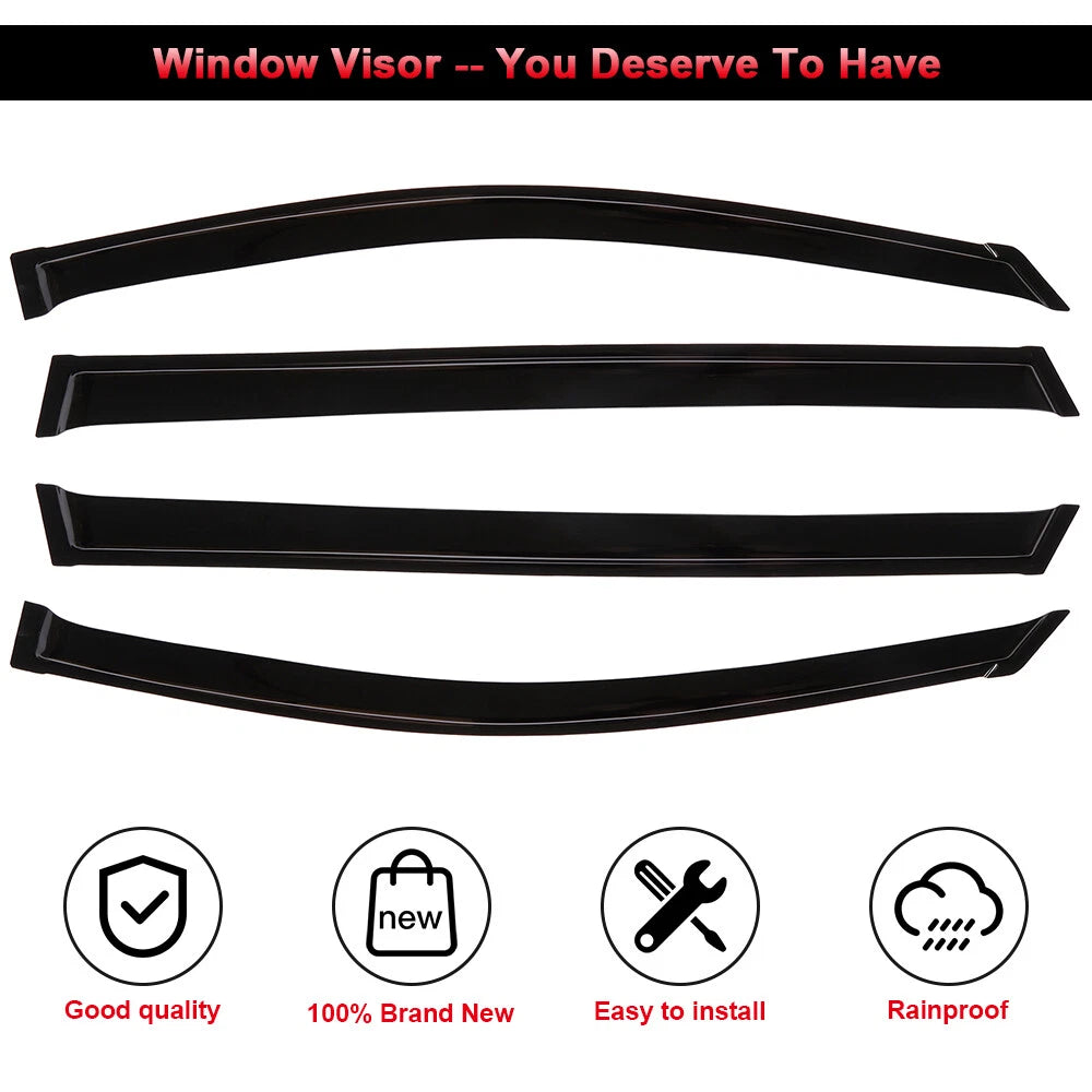 Set of 4 Window Visor Rain Guards for Toyota Sienna (2004–2009)