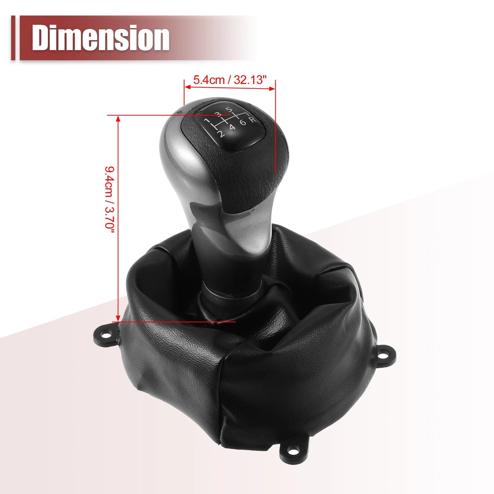Set of 1 Manual Gear Shift Knob 6 Speed for Honda Civic (2006–2011) 54102-SNA-A01 Black