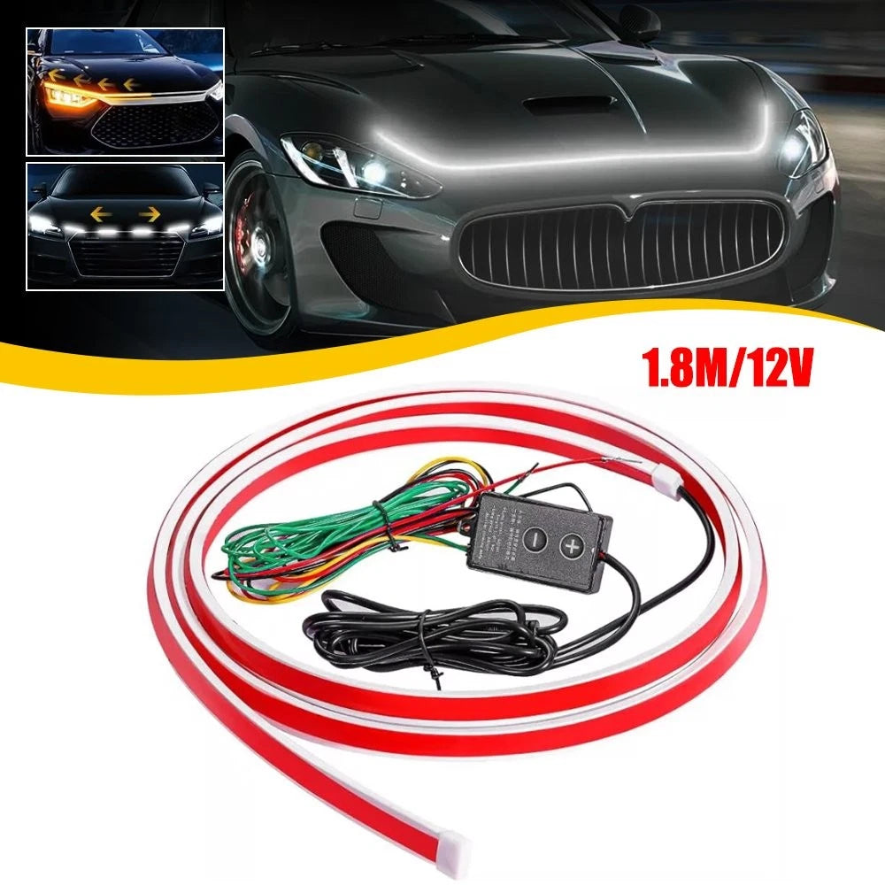 LED Hood Light Strip for - Switchback Dynamic Amber, White DRL