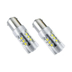 2x Red 80W 1156 BA15S LED Bulbs for Tail Turn Signal Backup (2018-2024)