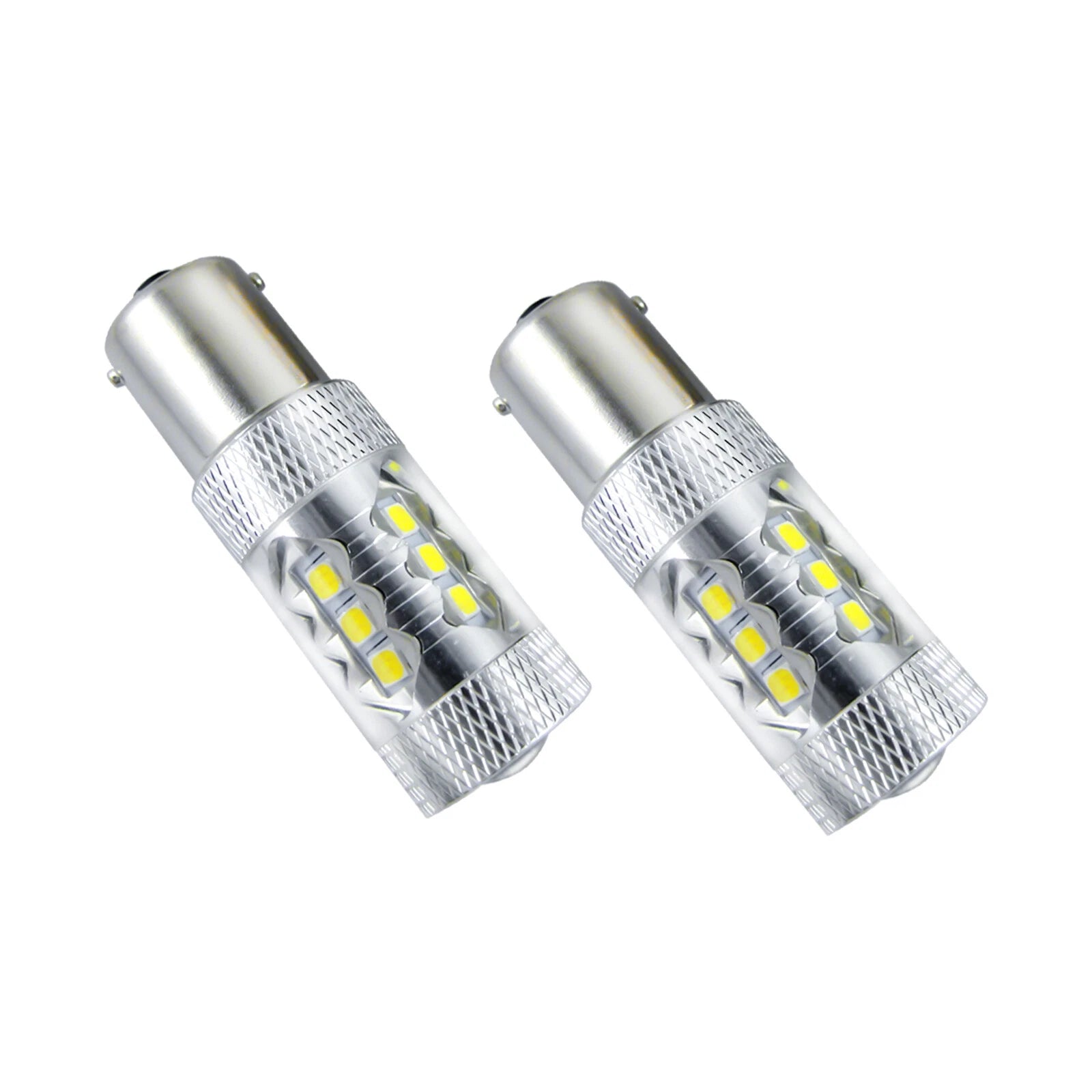 2x Red 80W 1156 BA15S LED Bulbs for Tail Turn Signal Backup (2018-2024)