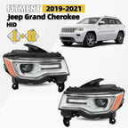 HID/Xenon Headlight Set for Jeep Grand Cherokee (2019–2021) Chrome Left + Right