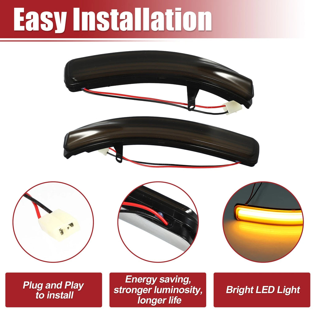 2X LED Mirror Turn Signal Lights for Ford Explorer (2011–2019)