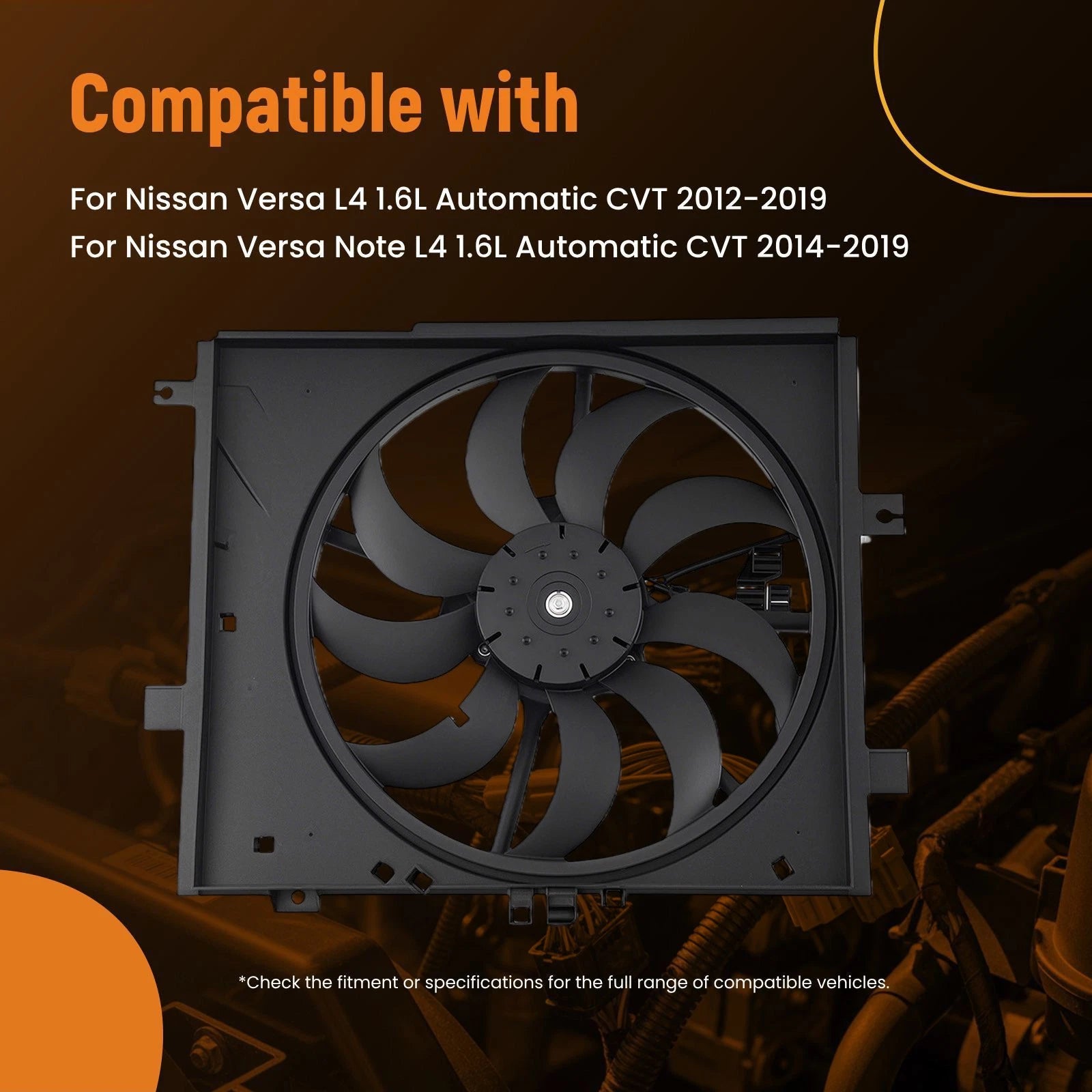 Radiator Cooling Fan Replacement for Nissan Versa Note (2014–2016)